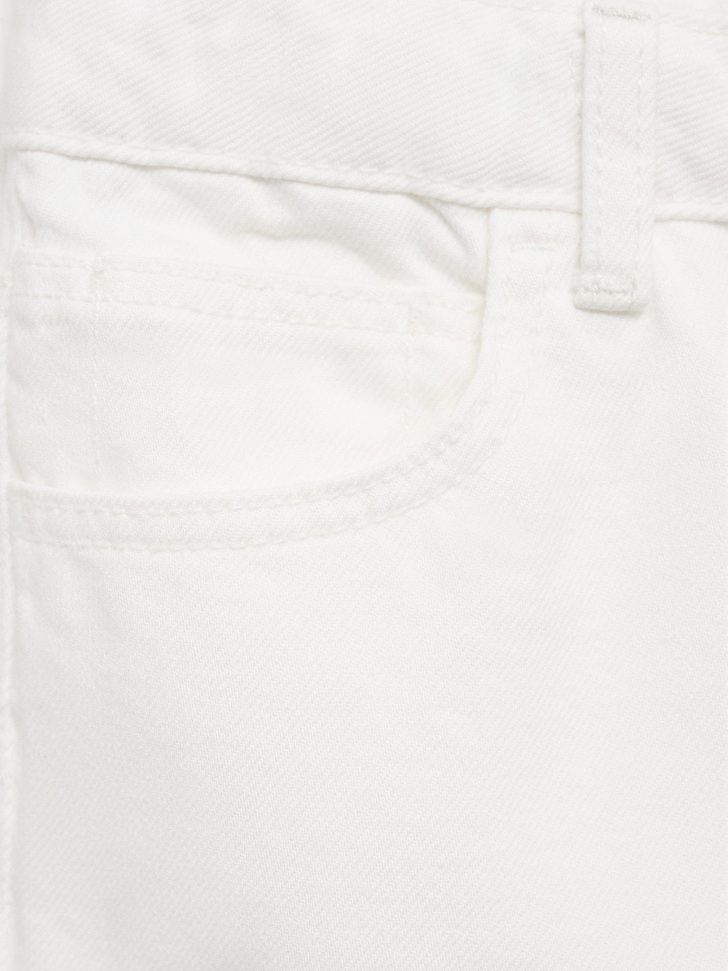 Product image 3 of 4, which shows Mango Kids' Martin Cotton Denim Bermuda Shorts, White, 6 years