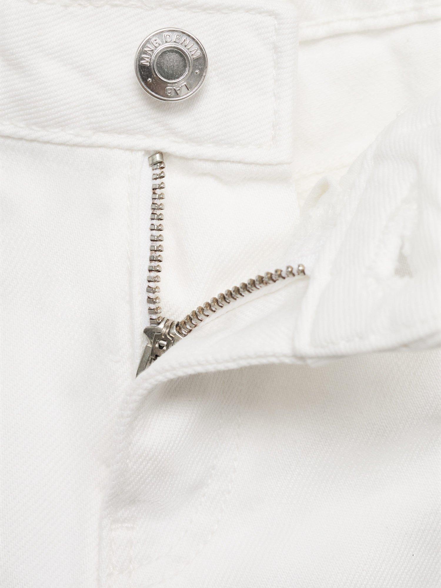 Product image 4 of 4, which shows Mango Kids' Martin Cotton Denim Bermuda Shorts, White, 6 years