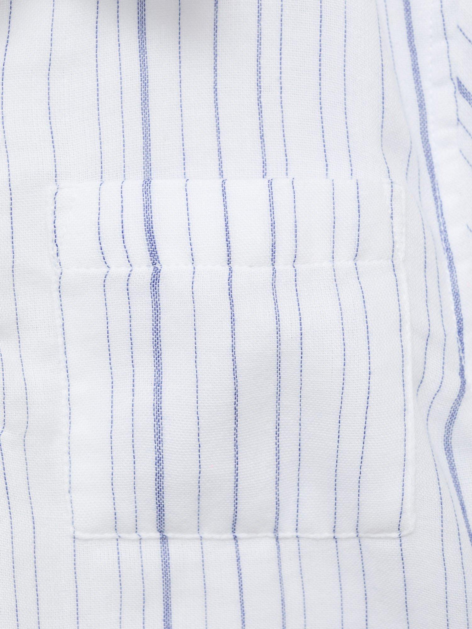 Product image 3 of 4, which shows Mango Kids' Luis Striped Shirt, White, 4-5 years