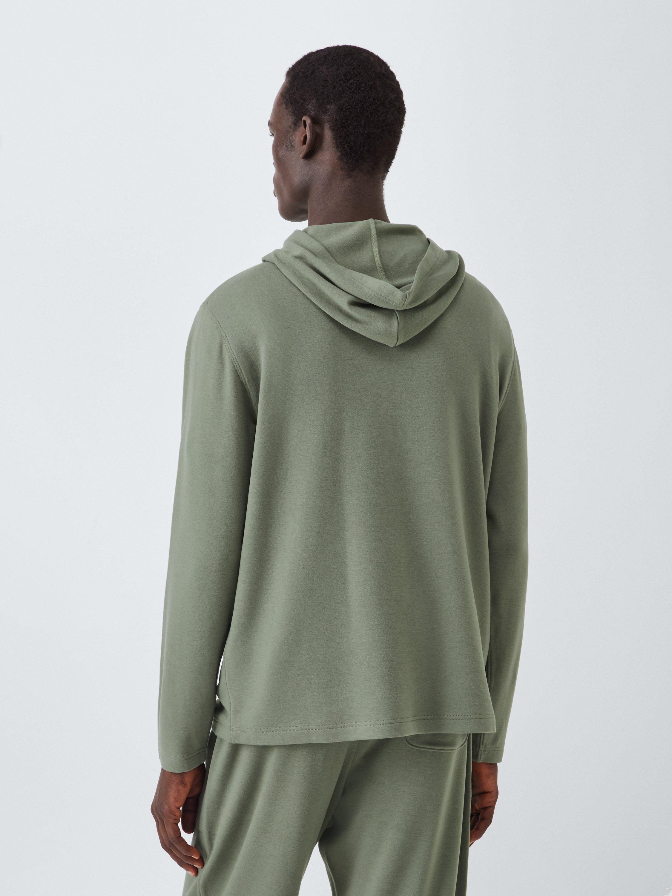 Product image 2 of 5, which shows John Lewis Cosy Hoodie, Mid Green, S