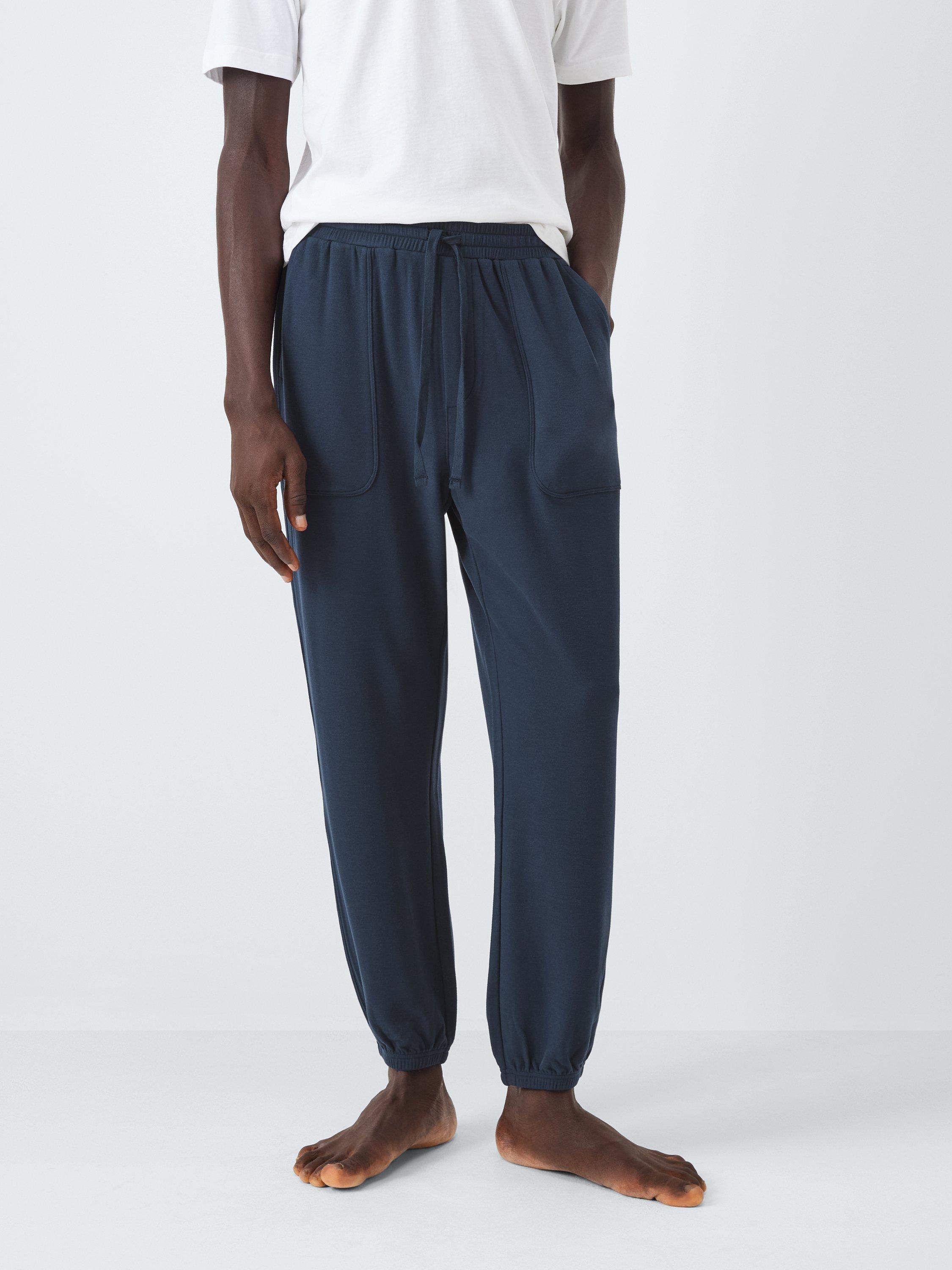Product image 1 of 5, which shows John Lewis Cosy Lounge Pants, Navy, S