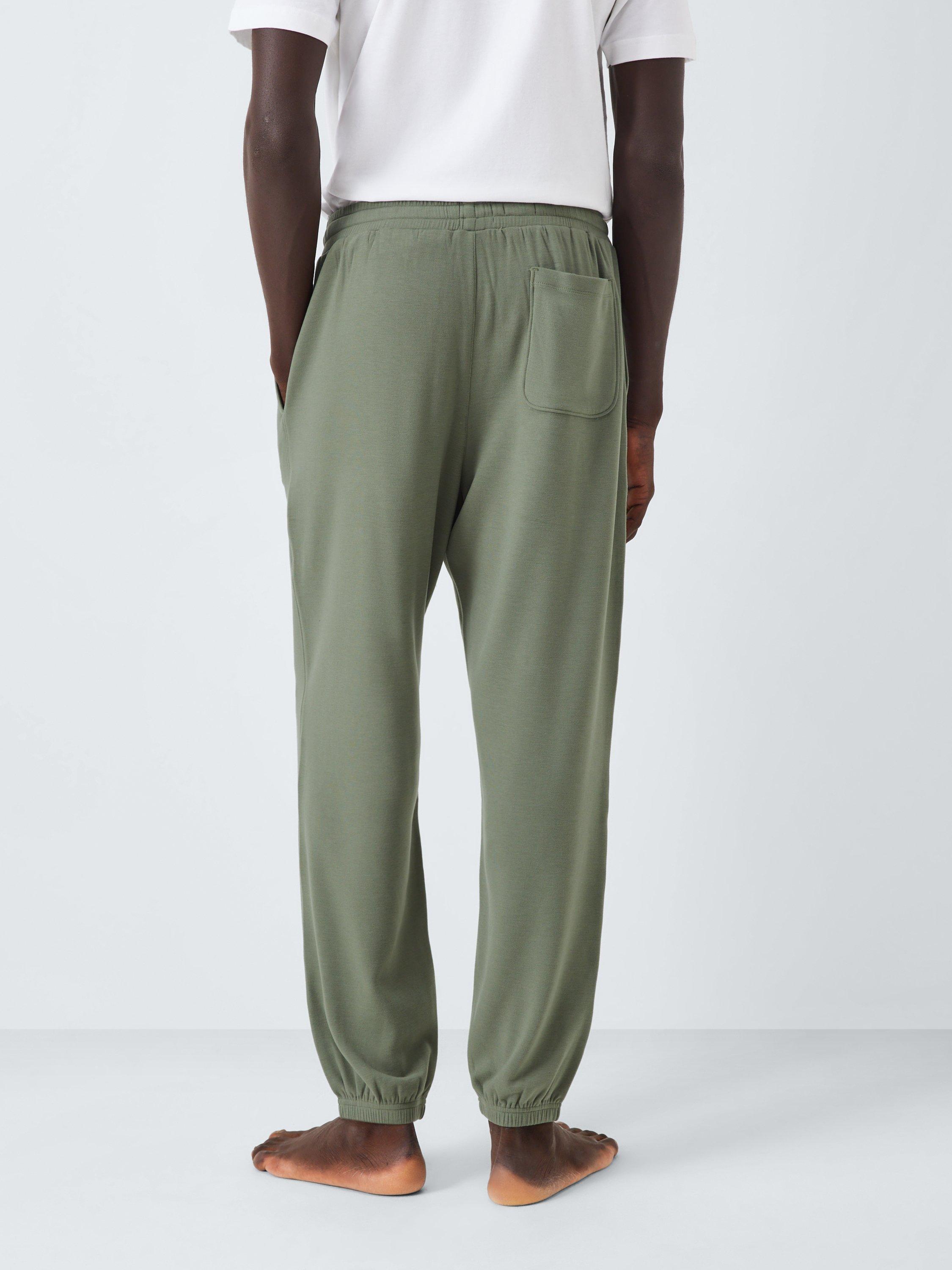Product image 2 of 5, which shows John Lewis Cosy Lounge Pants, Green Mid, S