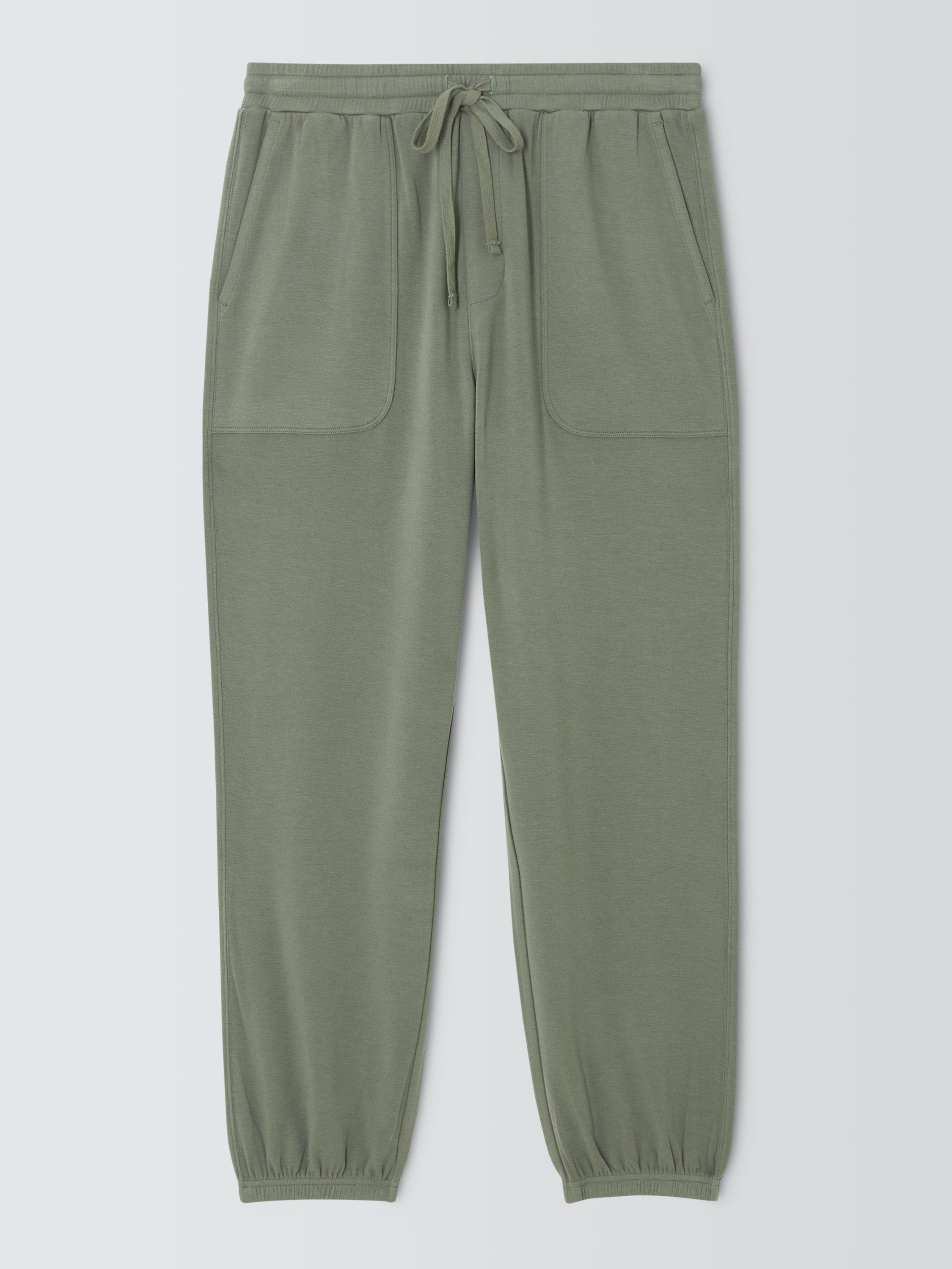 Product image 4 of 5, which shows John Lewis Cosy Lounge Pants, Green Mid, S