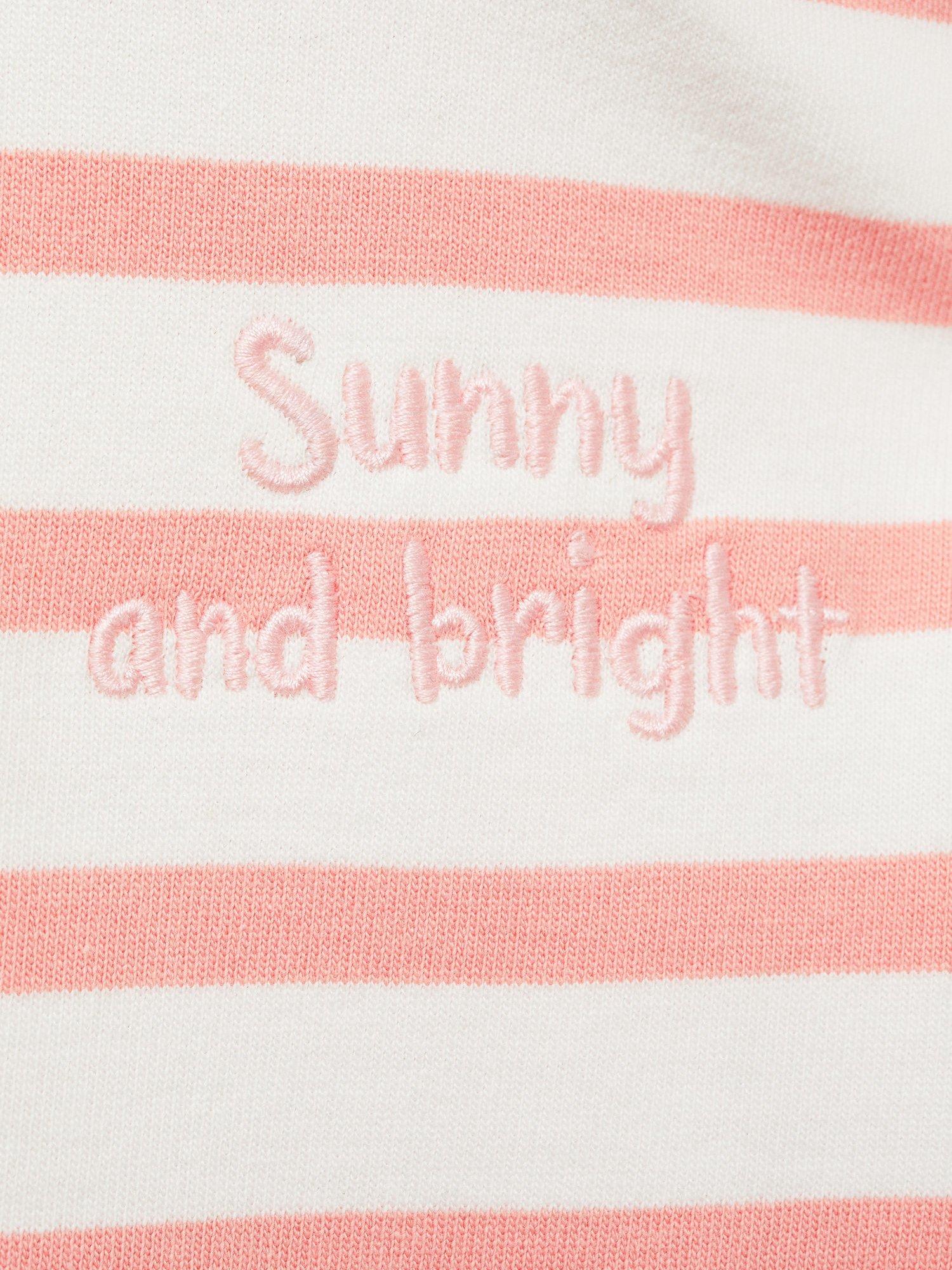 Product image 4 of 4, which shows Mango Kids' Sunny Stripe Cotton Jumper, Bright Red, 9-12 months