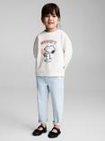Mango Kids' Syice Snoopy Graphic Print Cotton Jumper