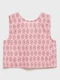 Mango Kids' Jaipur Cotton Sleeveless Vest Top, Pink