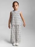 Mango Kids' Sleeveless Printed Blouse, White