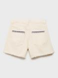 Mango Kids' Betia Cotton Shorts, Light Beige