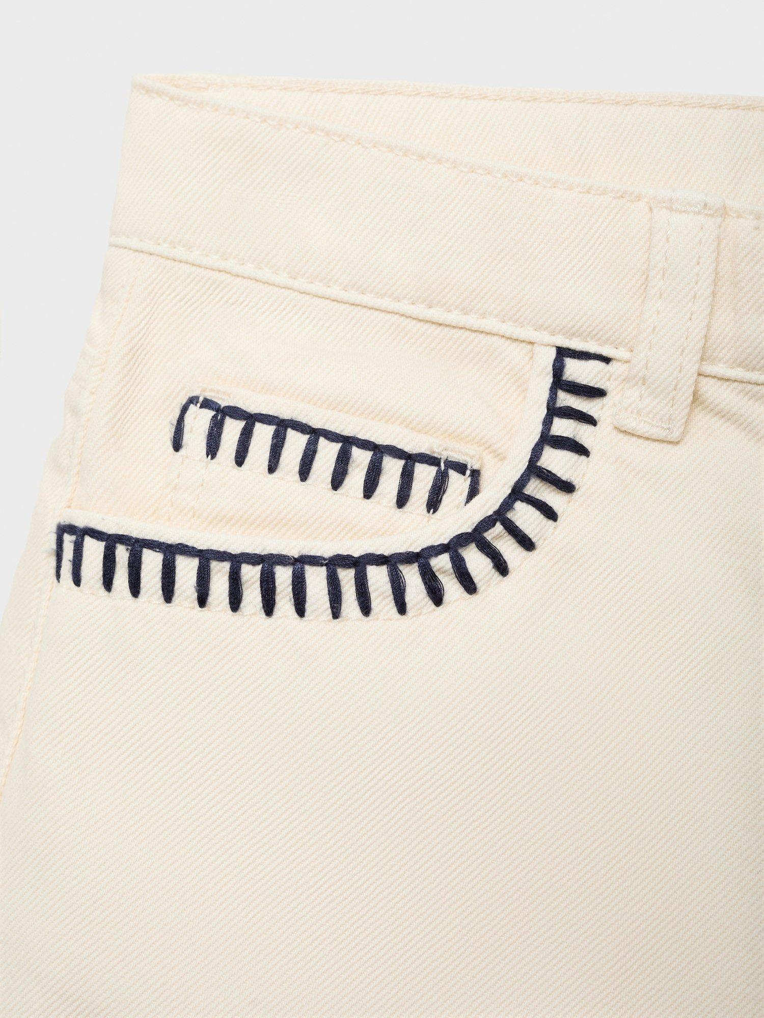 Product image 4 of 4, which shows Mango Kids' Betia Cotton Shorts, Light Beige, 10 years