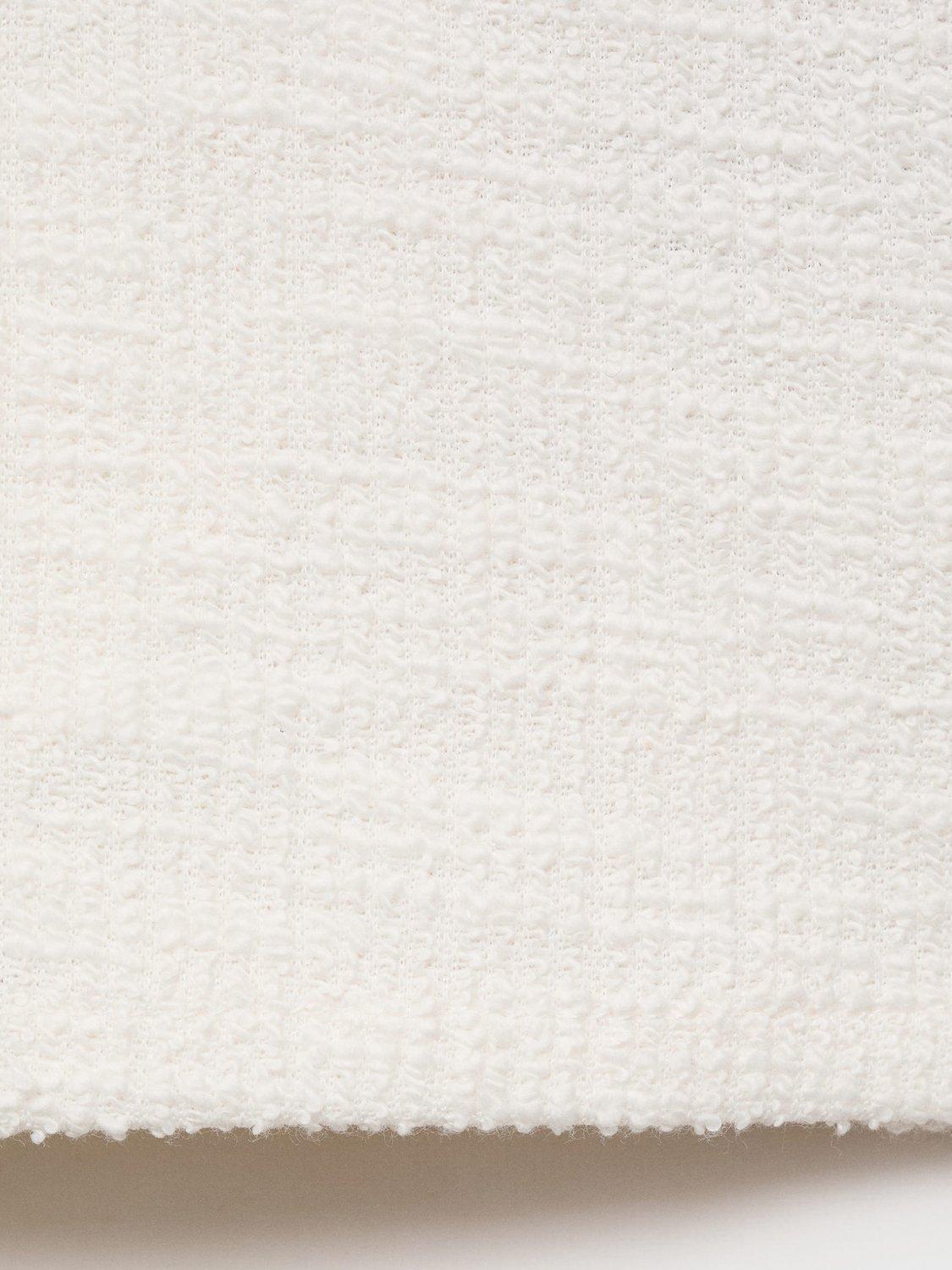 Product image 5 of 6, which shows Mango Kids' Tweed Sleeveless T-Shirt, Natural White, 12-18 months
