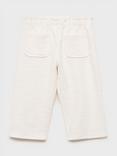 Mango Kids' Coco Trousers, Natural White