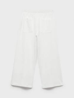 Mango Kids' Evita Cotton Trousers - view 2, Natural White