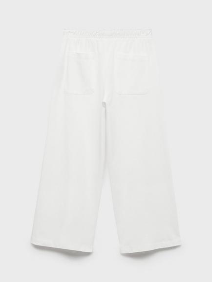 Mango Kids' Evita Cotton Trousers - view 2, Natural White