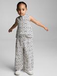 Mango Kids' Zakiap Floral Print Cotton Trousers