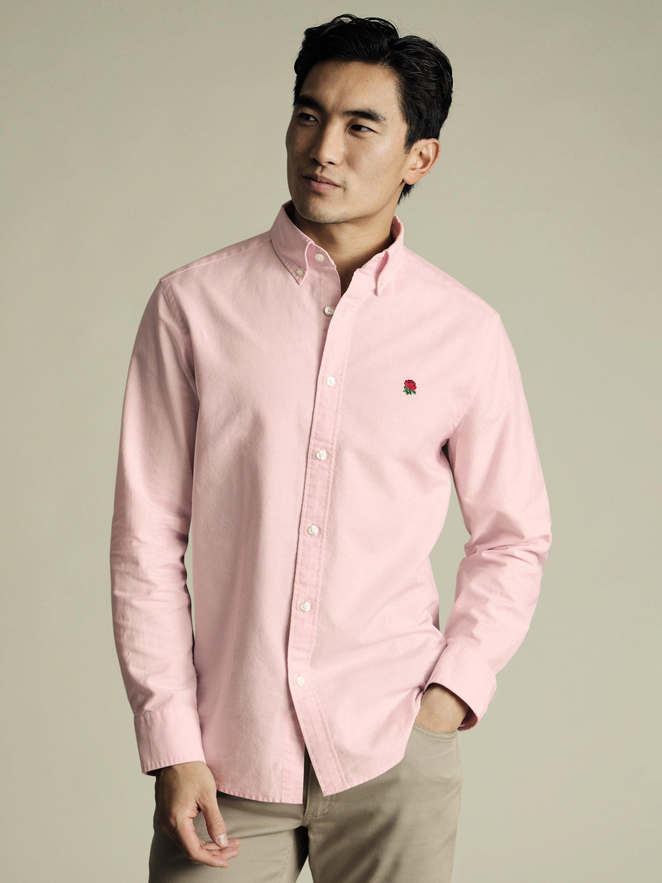 Charles Tyrwhitt RFU Cotton Regular Fit Shirt, Pink