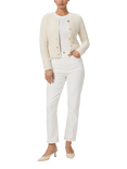 PAIGE Billy High Rise Straight Leg Crop Jeans, White