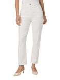 PAIGE Billy High Rise Straight Leg Crop Jeans, White