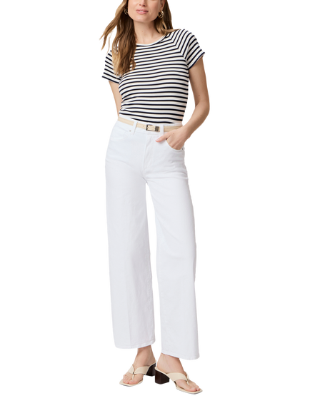 PAIGE Sasha High Waist Jeans, White, White