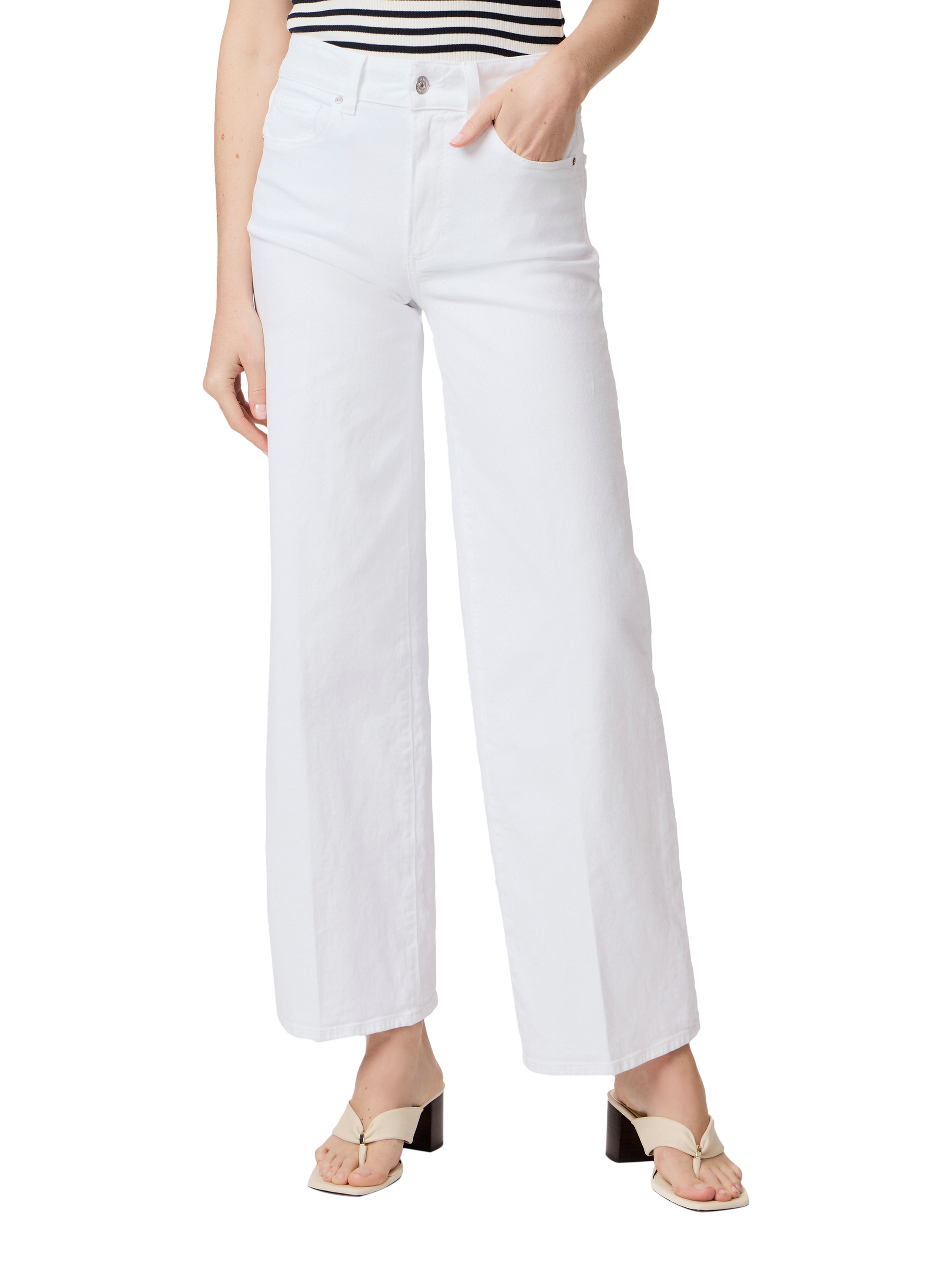 Product image 2 of 4, which shows PAIGE Sasha High Waist Jeans, White, 24