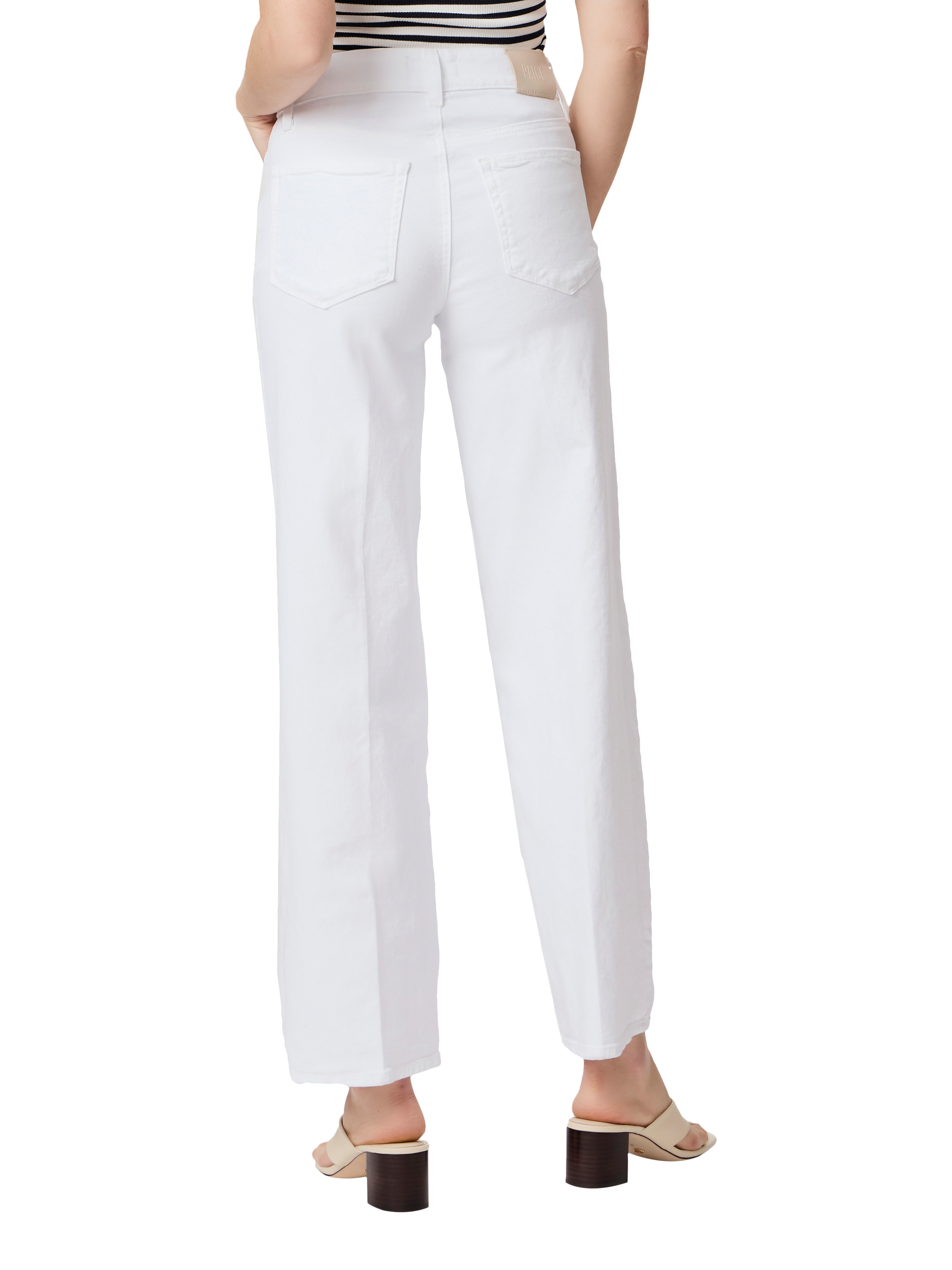 Product image 4 of 4, which shows PAIGE Sasha High Waist Jeans, White, 24