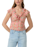 PAIGE Farrow Floral Ruffle Top, Multi