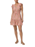 PAIGE Muriel Short Sleeve Floral Print Mini Dress, Multi