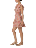PAIGE Muriel Short Sleeve Floral Print Mini Dress, Multi
