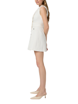 PAIGE Vida Denim Mini Dress, White - view 2, White