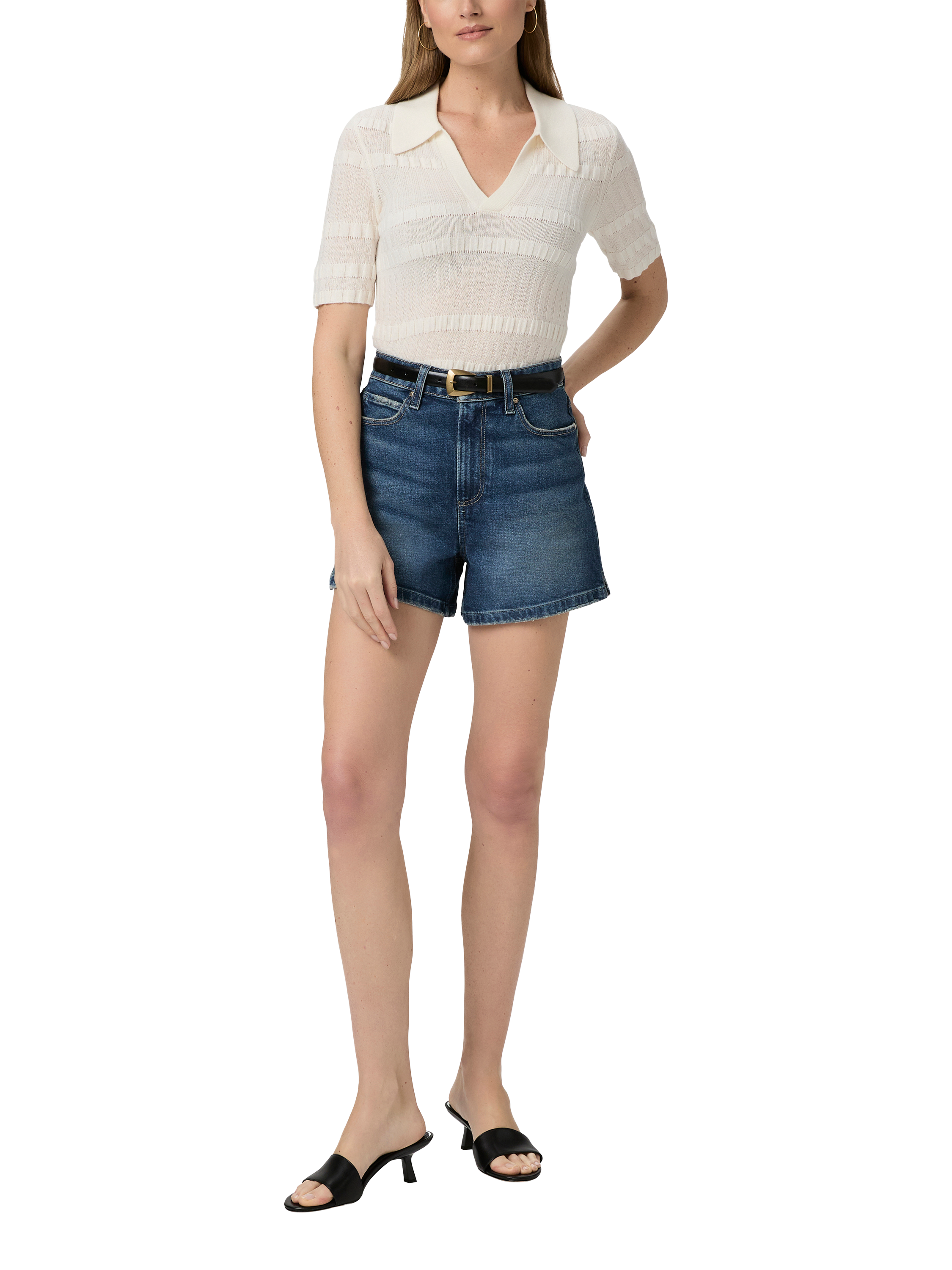 Product image 1 of 4, which shows PAIGE Dani High Rise Shorts, Sweet Dream, 24
