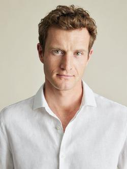 Charles Tyrwhitt Linen Slim Fit Shirt - view 2, White