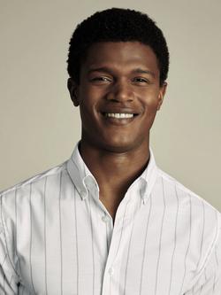 Charles Tyrwhitt Cotton Stripe Slim Fit Button-Down Collar Short Sleeve Shirt - view 2, White