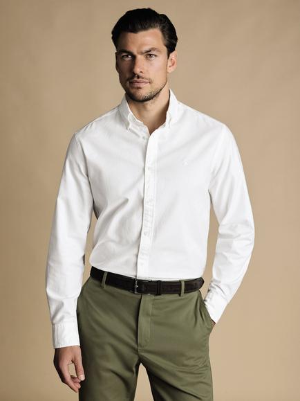 Charles Tyrwhitt Cotton Extra Slim Fit Button-Down Collar Shirt, White