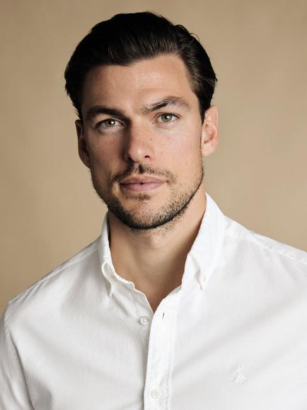 Charles Tyrwhitt Cotton Extra Slim Fit Button-Down Collar Shirt - view 2, White