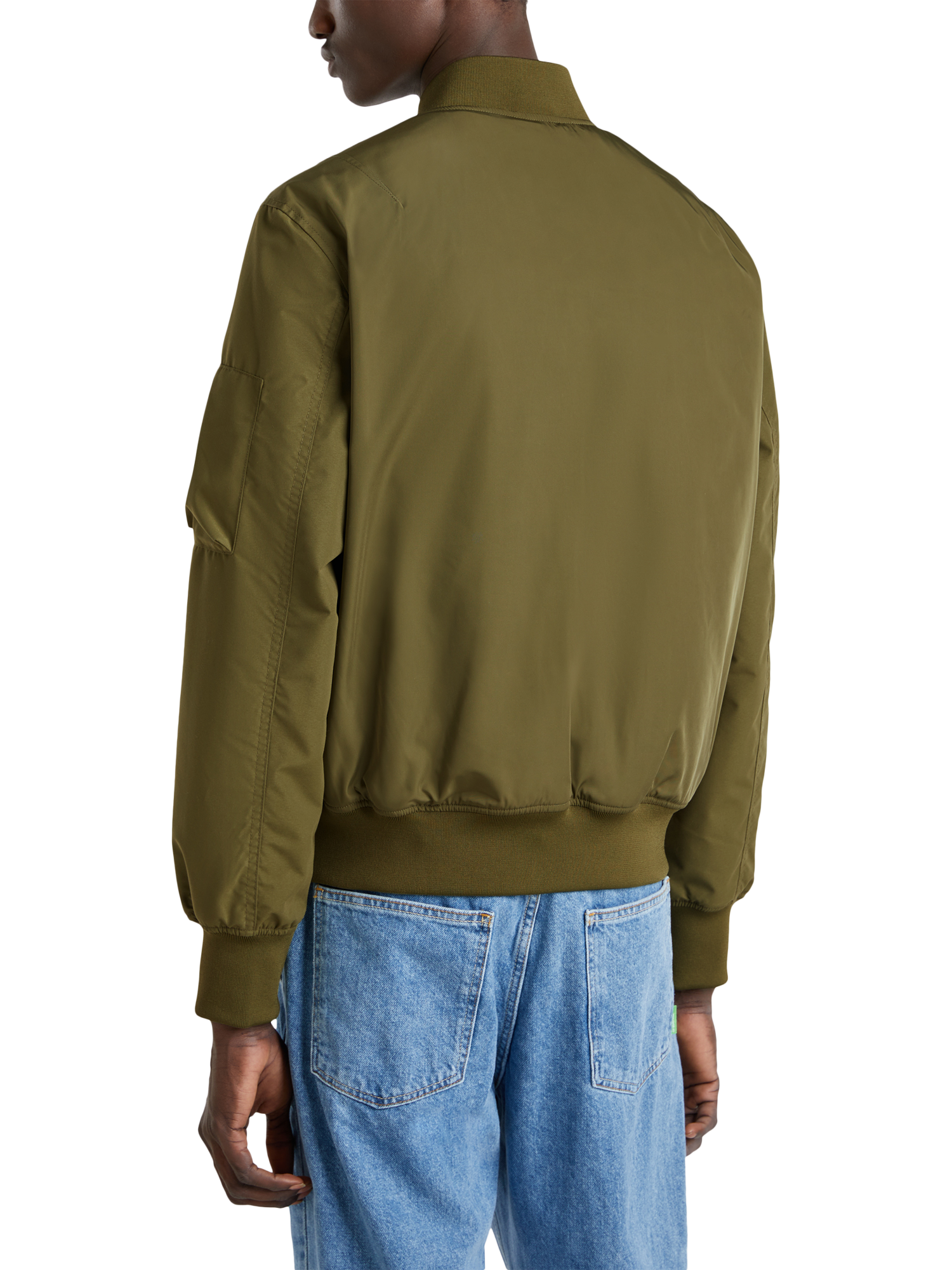 Product image 2 of 5, which shows Benetton Bomber Jacket, Dark Military Green, XL