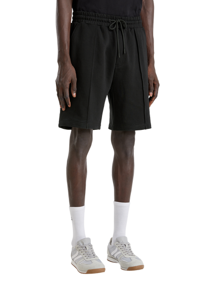 Benetton Fleece Shorts, Black, Black