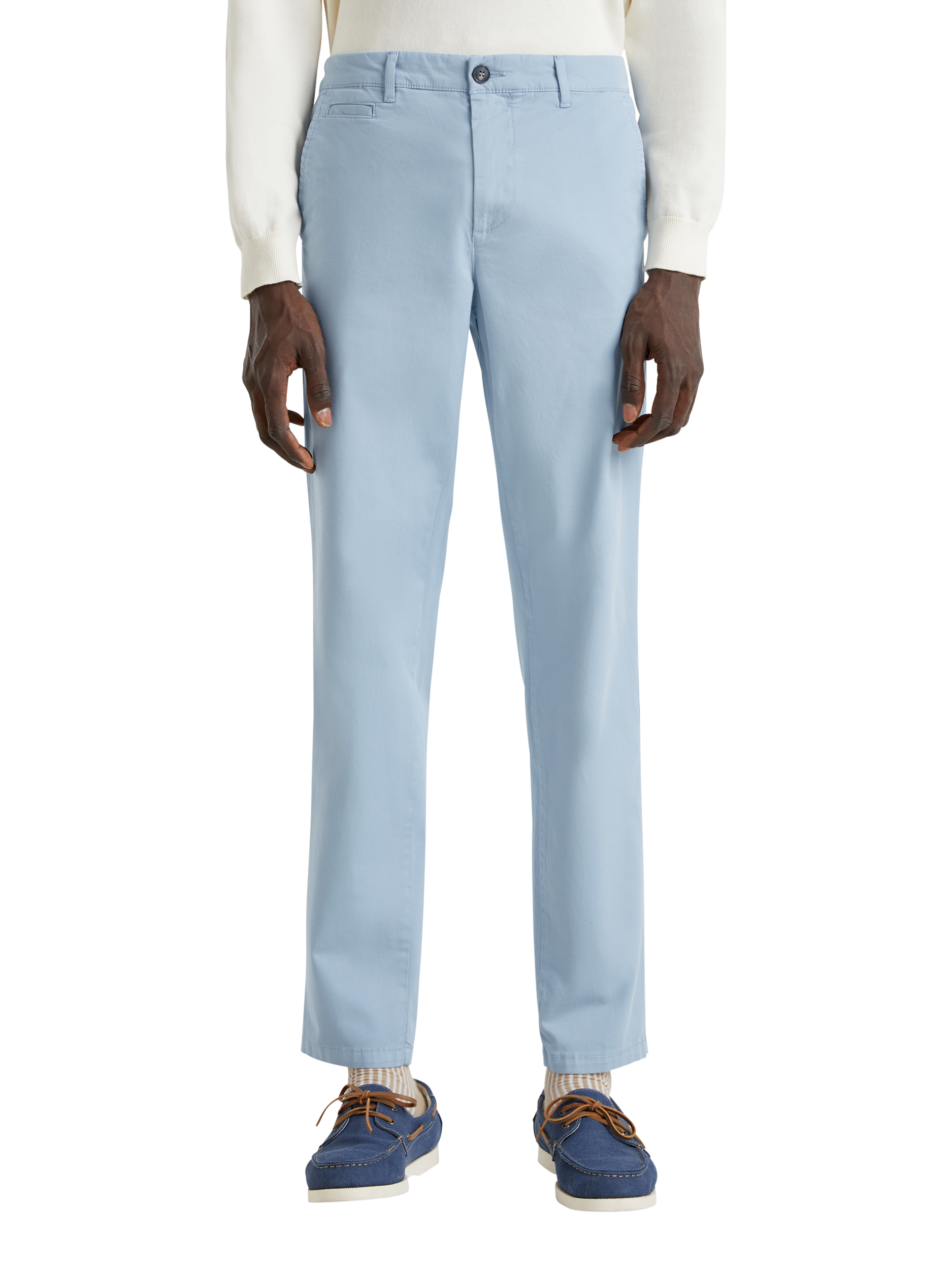 Product image 1 of 5, which shows Benetton Slim Fit Chinos, Sugar Paper, 30R