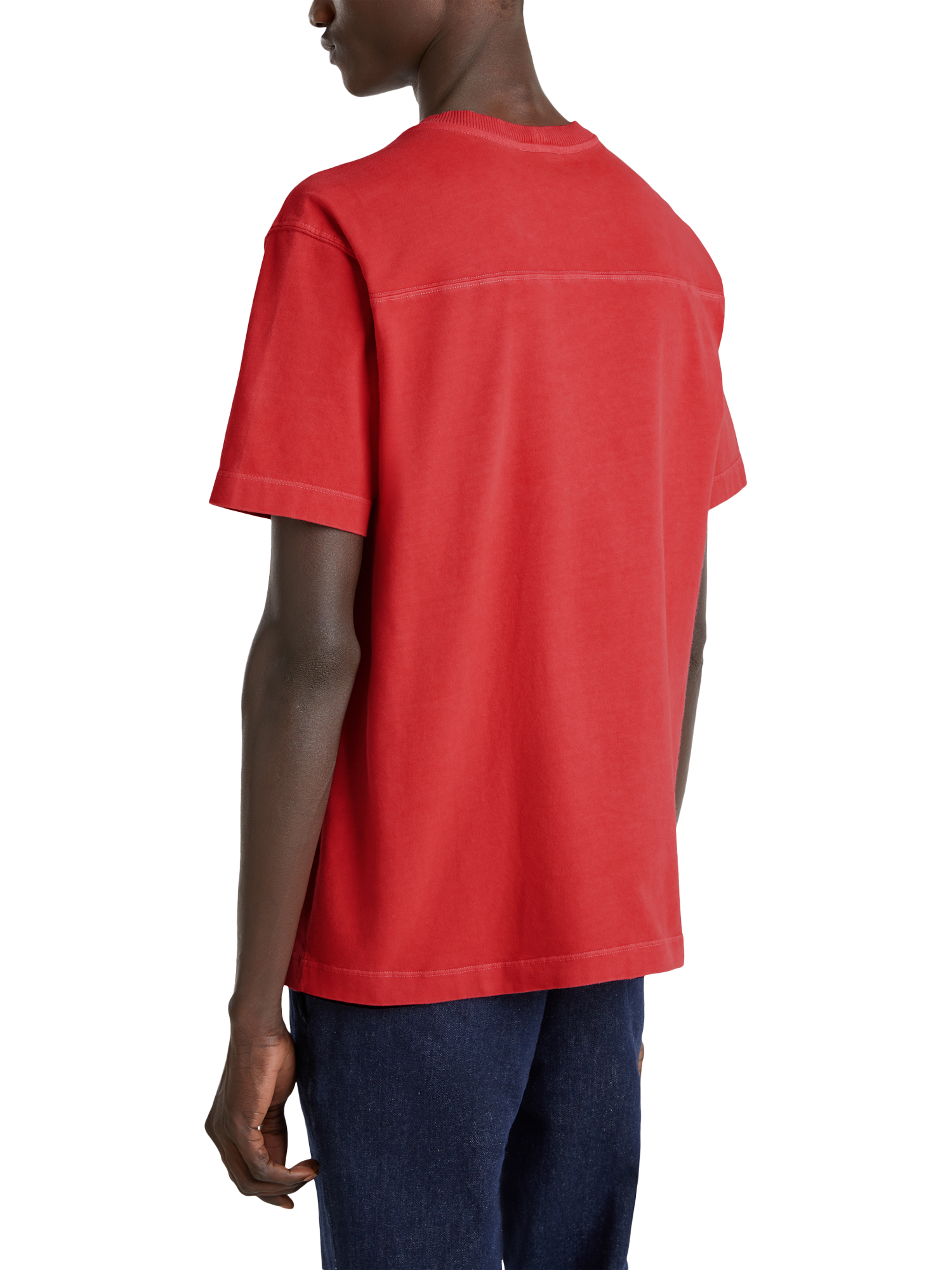 Product image 2 of 4, which shows Benetton Cotton Regular Fit Short Sleeve T-Shirt, Brick Red, S