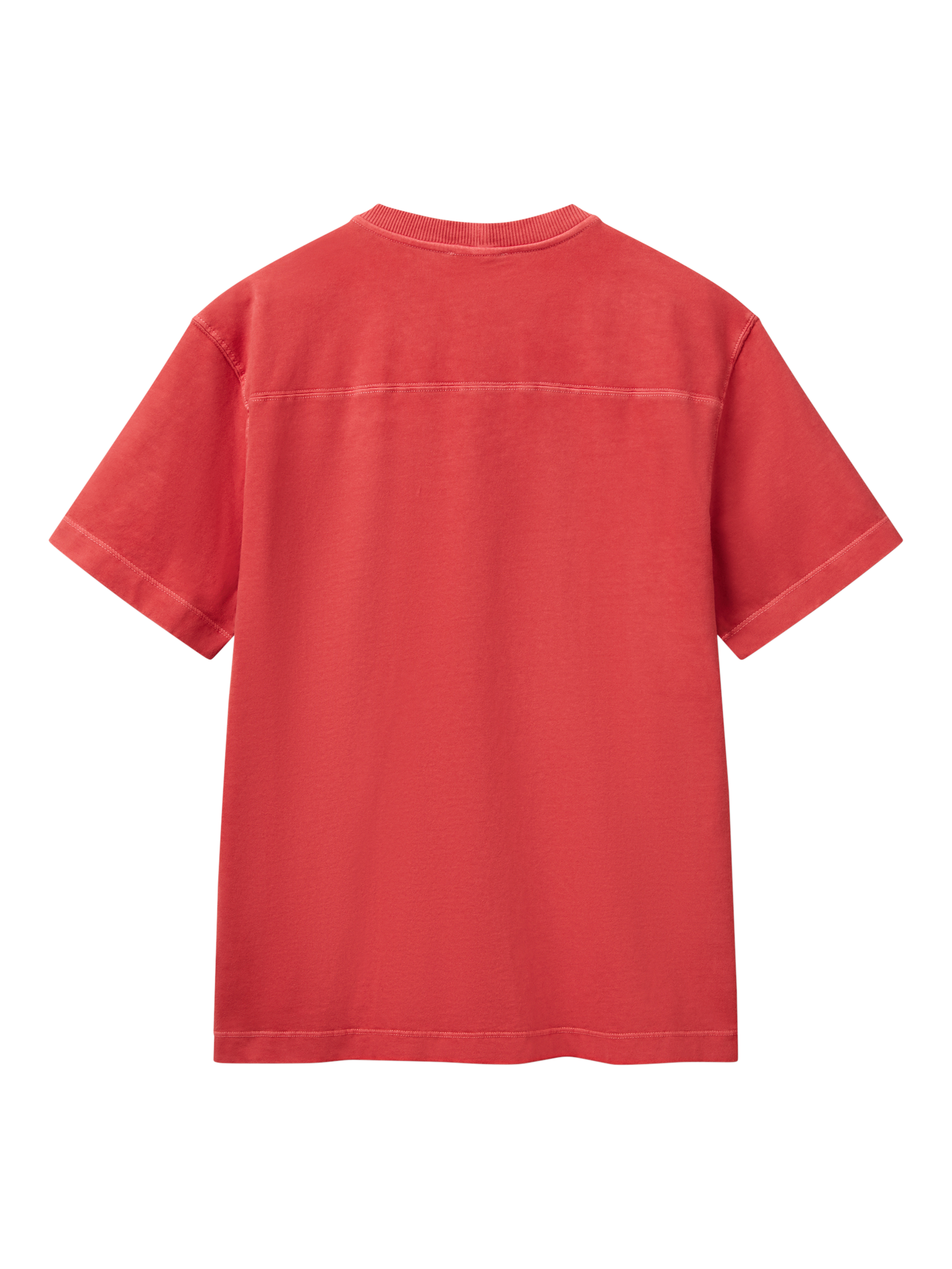 Product image 4 of 4, which shows Benetton Cotton Regular Fit Short Sleeve T-Shirt, Brick Red, S