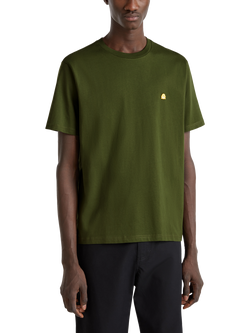 Benetton Cotton Regular Fit Short Sleeve T-Shirt, Dark Military Green