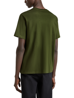 Benetton Cotton Regular Fit Short Sleeve T-Shirt - view 2, Dark Military Green