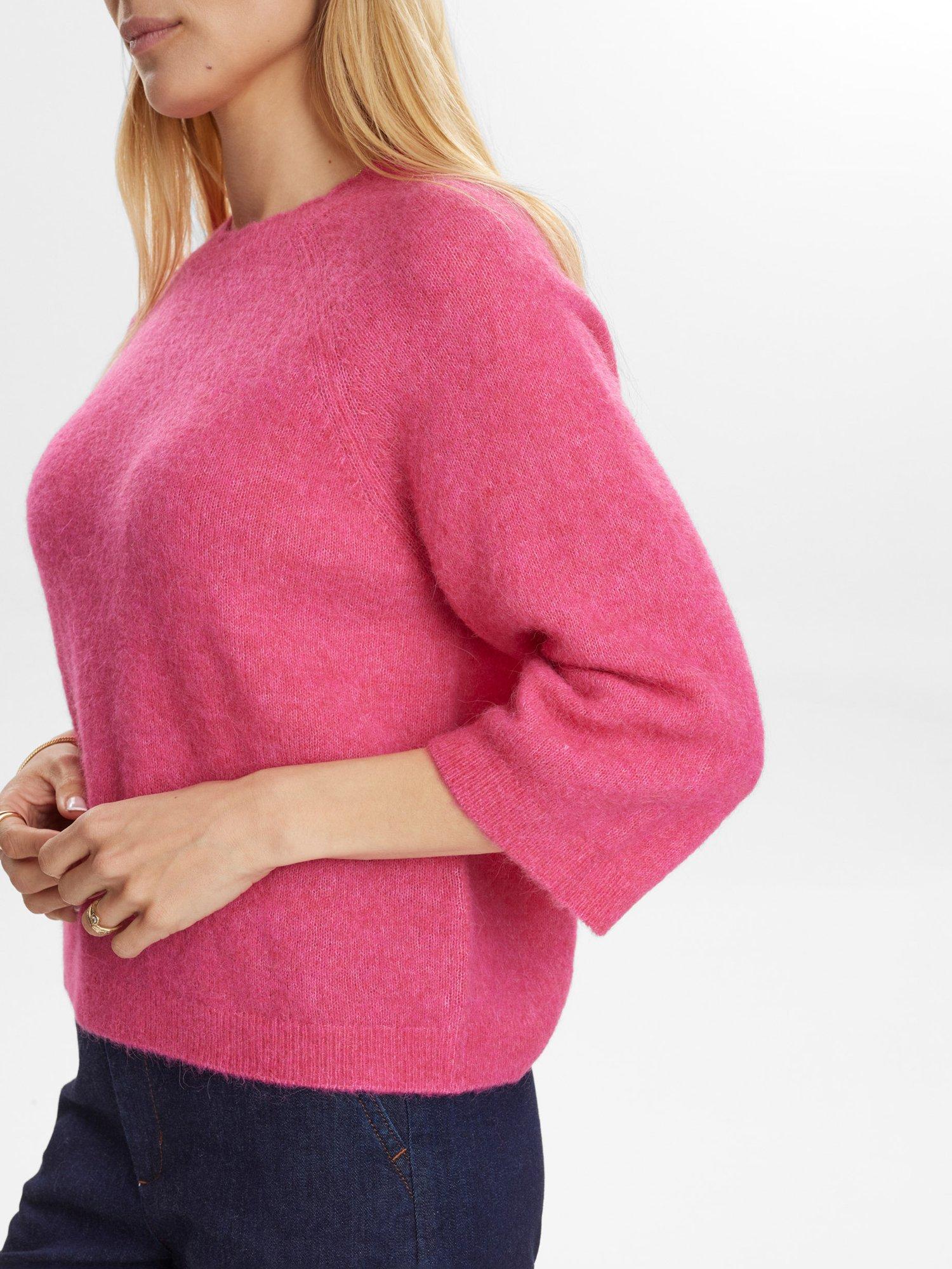Product image 5 of 7, which shows Numph Riette Wool Rich Jumper, Pink, XS-S