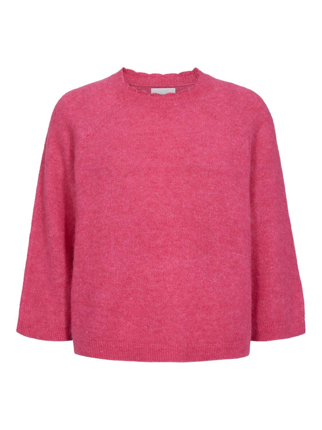 Product image 6 of 7, which shows Numph Riette Wool Rich Jumper, Pink, XS-S