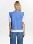 Numph Jodie Embroidered Floral Gilet, Blue/Multi
