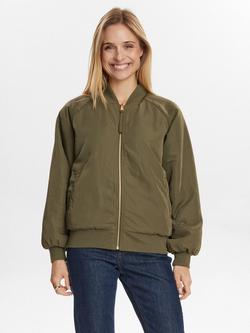 Numph Reversible Bomber Jacket, Green/White, Green/White