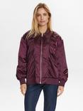Numph Oversized Bomber Jacket, Burgundy