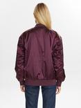 Numph Oversized Bomber Jacket, Burgundy