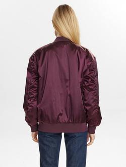 Numph Oversized Bomber Jacket, Burgundy - view 2, Burgundy