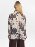 Numph Abstract Print Shirt, Grey/Brown