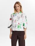 Numph Silja Countryside Print Shirt, White/Multi