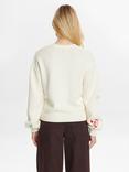 Numph Wally Embroidered Icons Cardigan, White/Multi